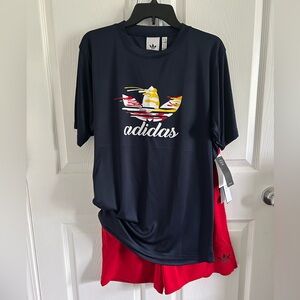 NWT - Men’s XL Adidas Shirt and Shorts bundle